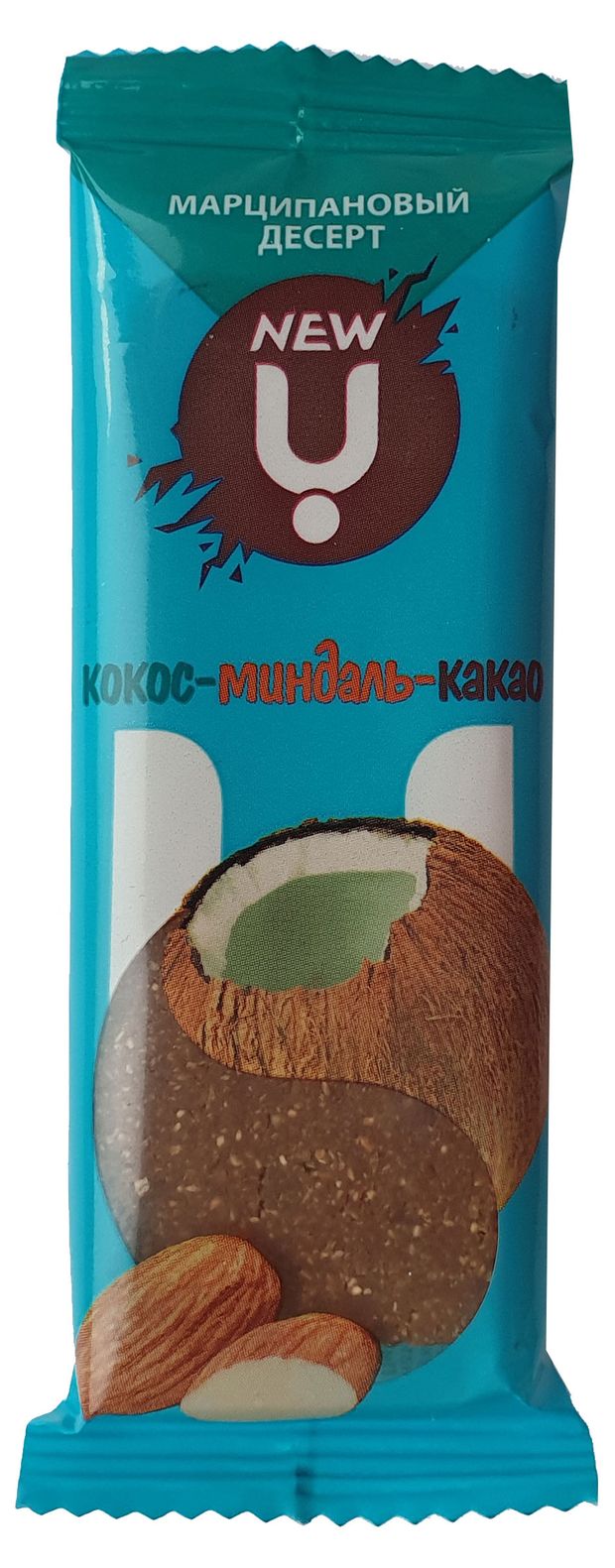 Фруктово-ореховый снек NEW U Марципановый десерт Кокос-миндаль-какао, 30 г