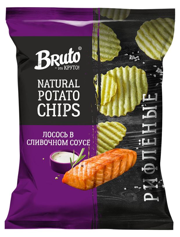 Чипсы картофельные Bruto NPC Лосось в сливочном соусе, 120 г