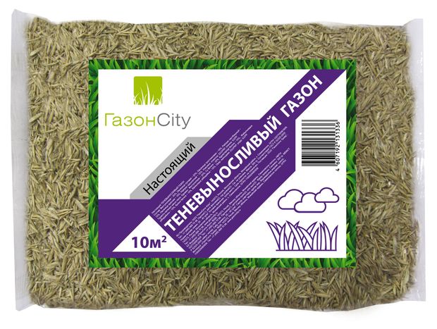 Семена газона ГазонCity настоящий теневыносливый, 300 г