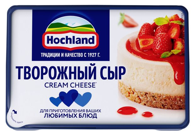 Сыр творожный для кулинарии Hochland Cream cheese 65 БЗМЖ 180 г 160₽