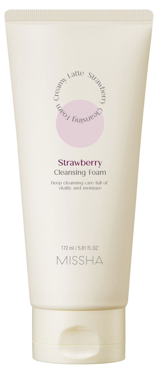фото Пенка для умывания missha creamy latte с экстрактом клубники, 172 мл