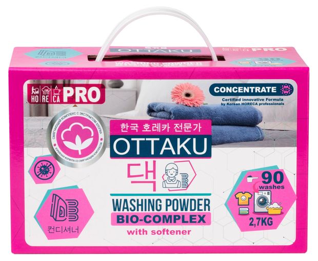 Порошок стиральный автомат Ottaku Bio-Complex с кондиционером концентрированный, 2700 г