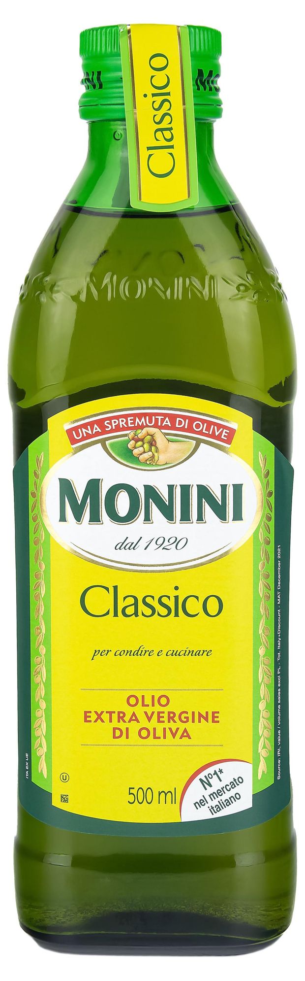 Масло оливковое Monini Extra Virgin нерафинированное 500 мл 700₽