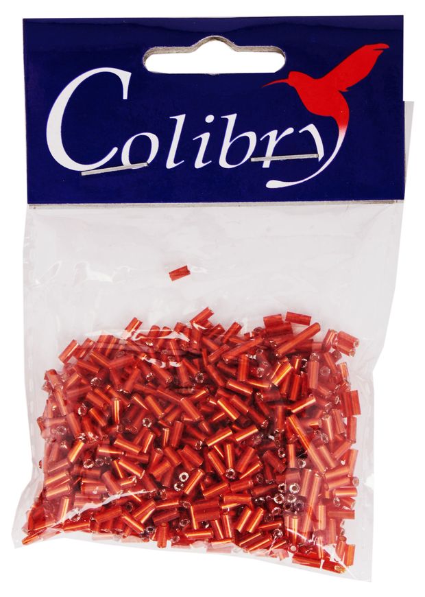 Бисер Colibry стеклянный красный, 20 г