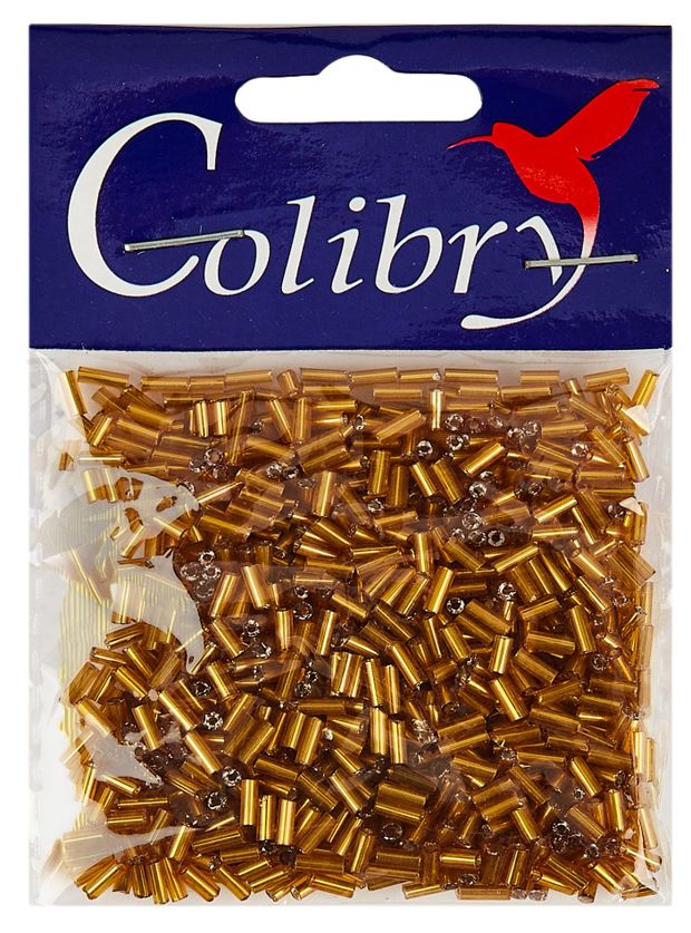 Бисер Colibry стеклянный золотой, 20 г