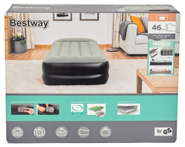 Спорт и отдых Матрас надувной BESTWAY Premium+ Air Bed, 191х97х46 см