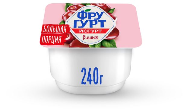 Йогурт Фругурт Большая порция вишня 2 БЗМЖ 240 г 58₽