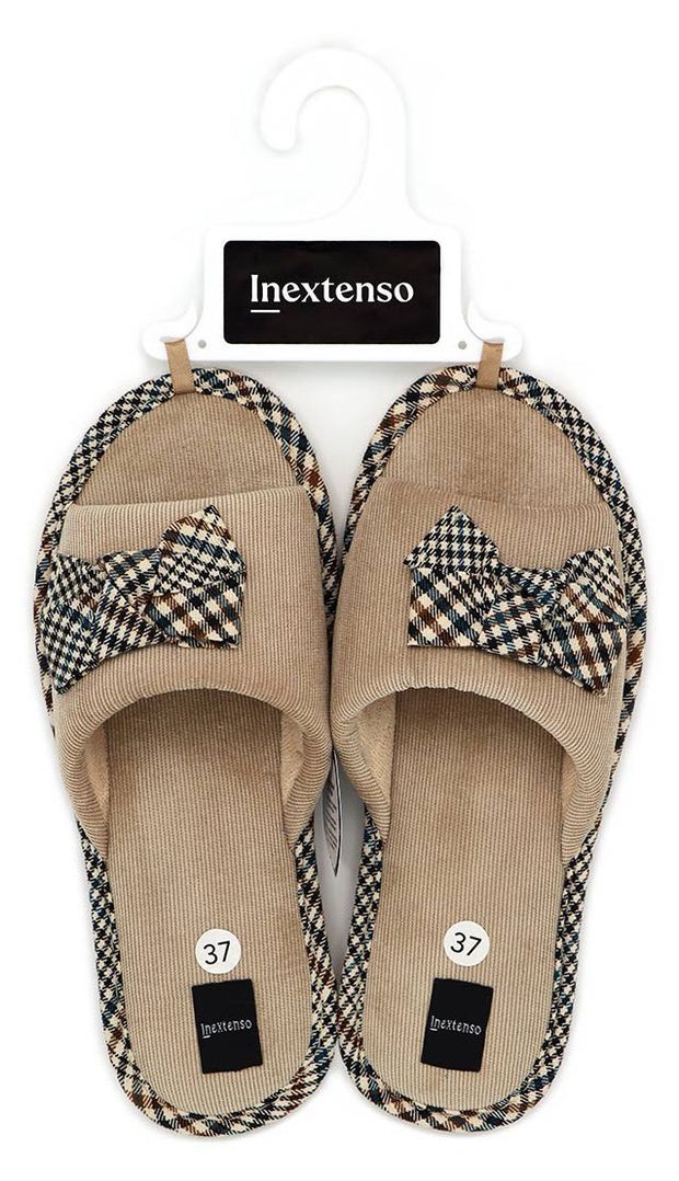 Тапочки женские InExtenso с открытым носом размер 36, 1 шт в ассортименте