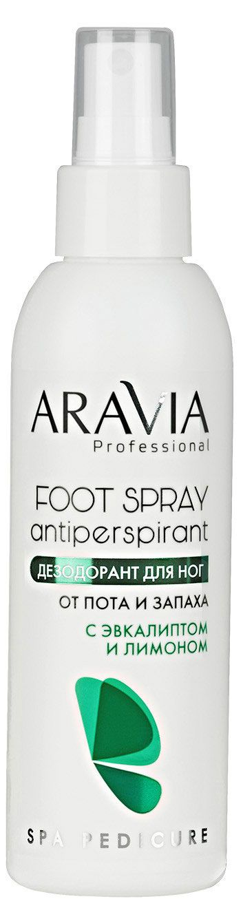 Дезодорант для ног Aravia Professional Foot Spray Antiperspirant с эвкалиптом и лимоном 150 мл 260₽