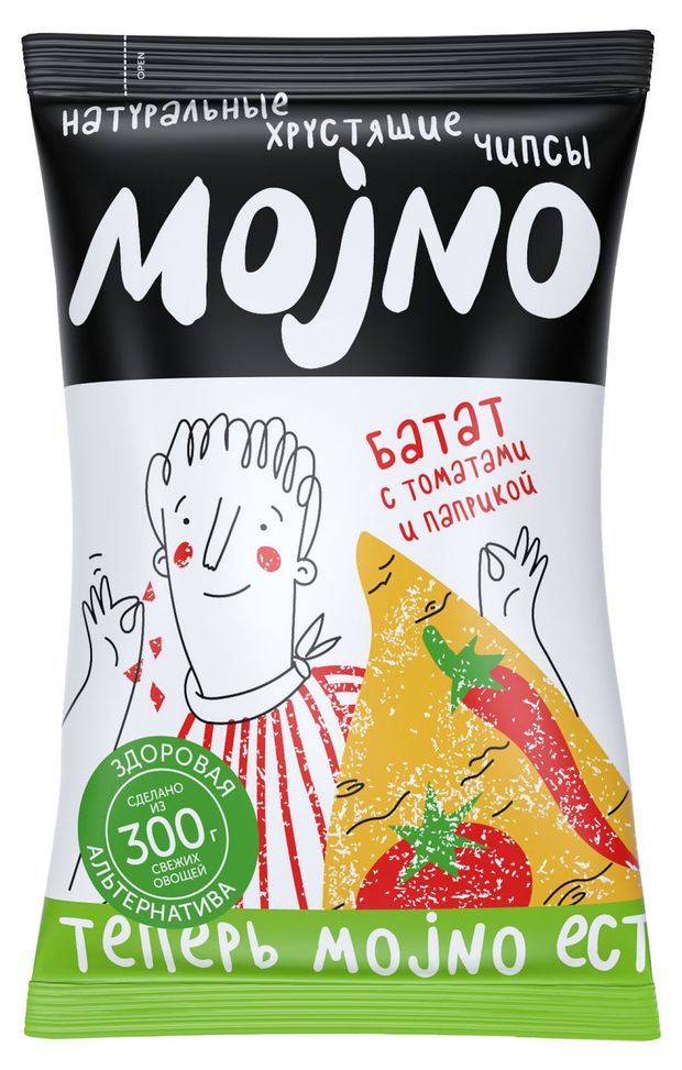 Чипсы натуральные Mojno из батата с томатом и паприкой 75 г 175₽