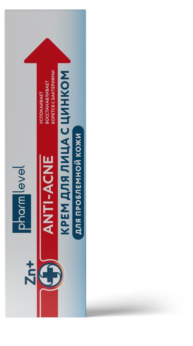 Аптека  Ашан Крем для лица Pharmlevel с цинком, 50 мл
