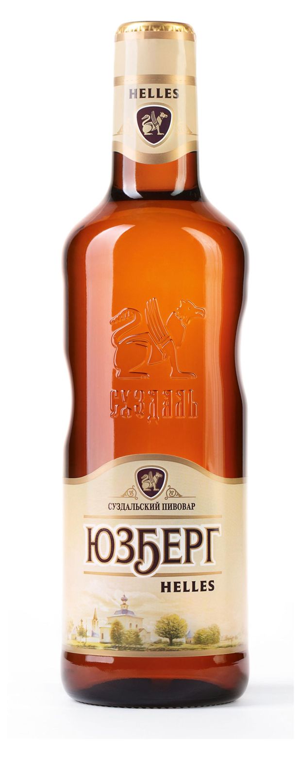 Пиво светлое Юзберг Helles фильтрованное 4,5%, 470 мл