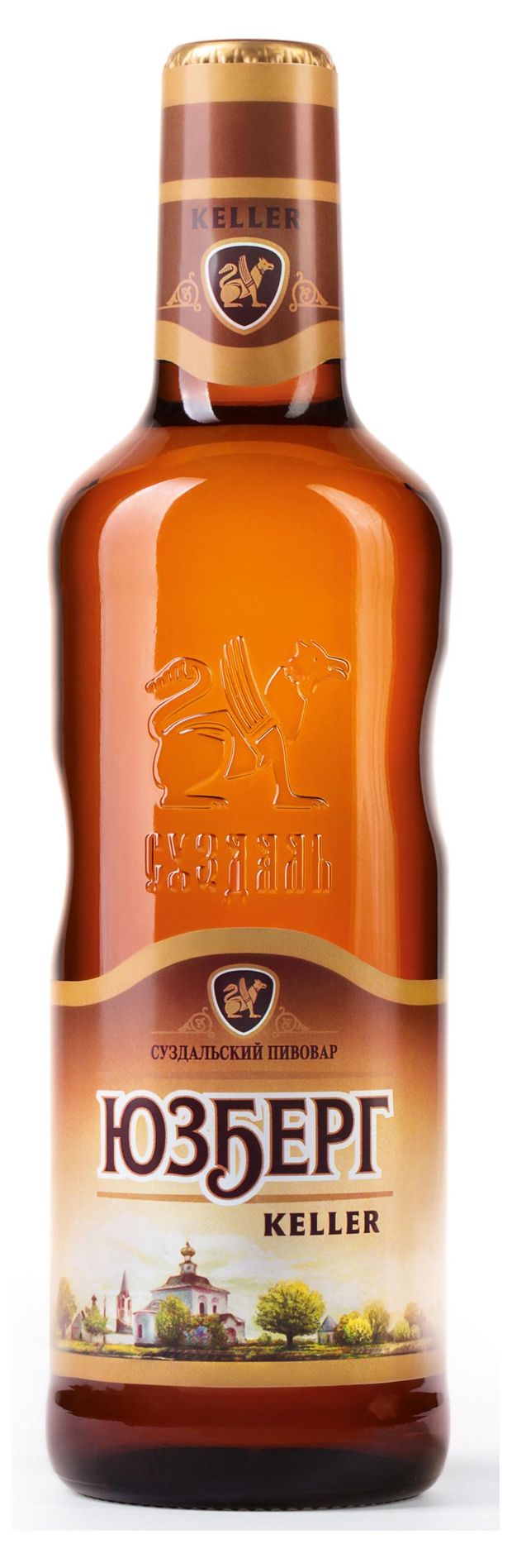 Пиво светлое Юзберг Keller нефильтрованное 4,5%, 470 мл
