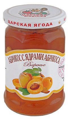 Варенье Царская ягода абрикосовое с ядрами абрикоса, 360 г