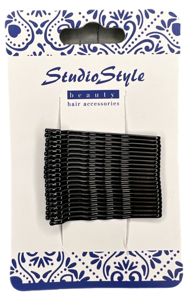 Украшение для волос Studio Style невидимки черные, 20 шт