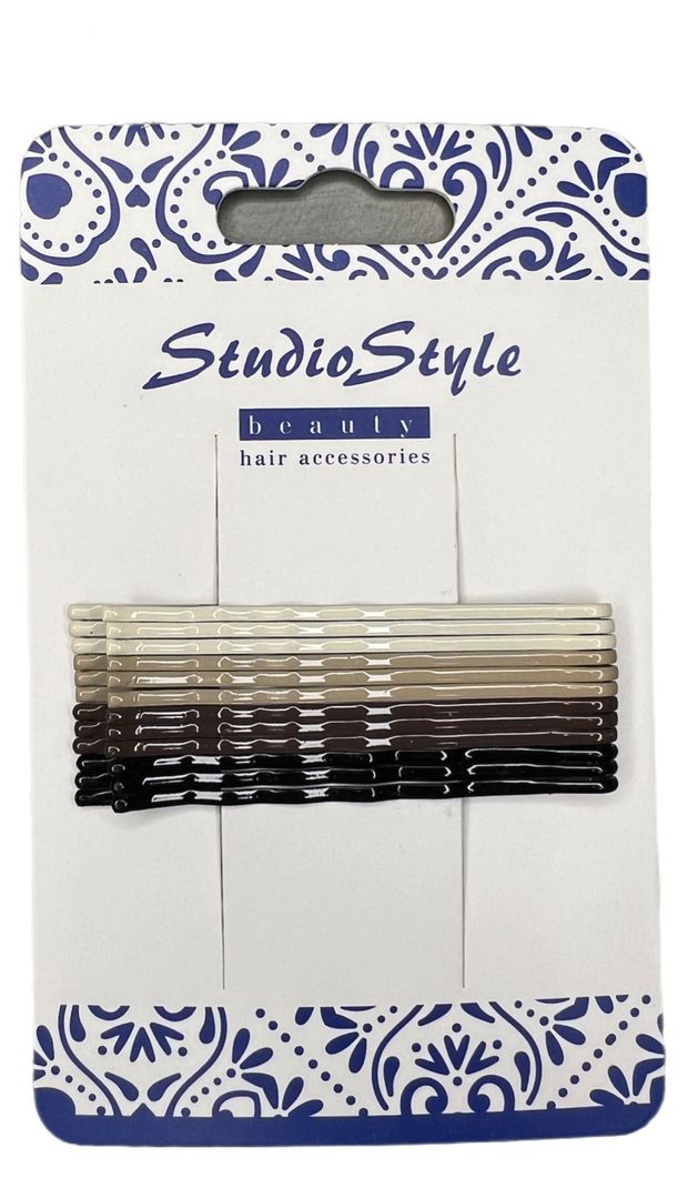 Украшение для волос Studio Style невидимки цветные 12 шт 45₽