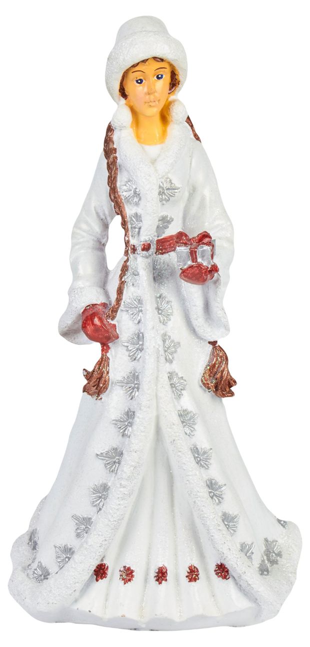 Фигурка ТПК Полиформ Снегурочка с подарком, 40х21х18 см