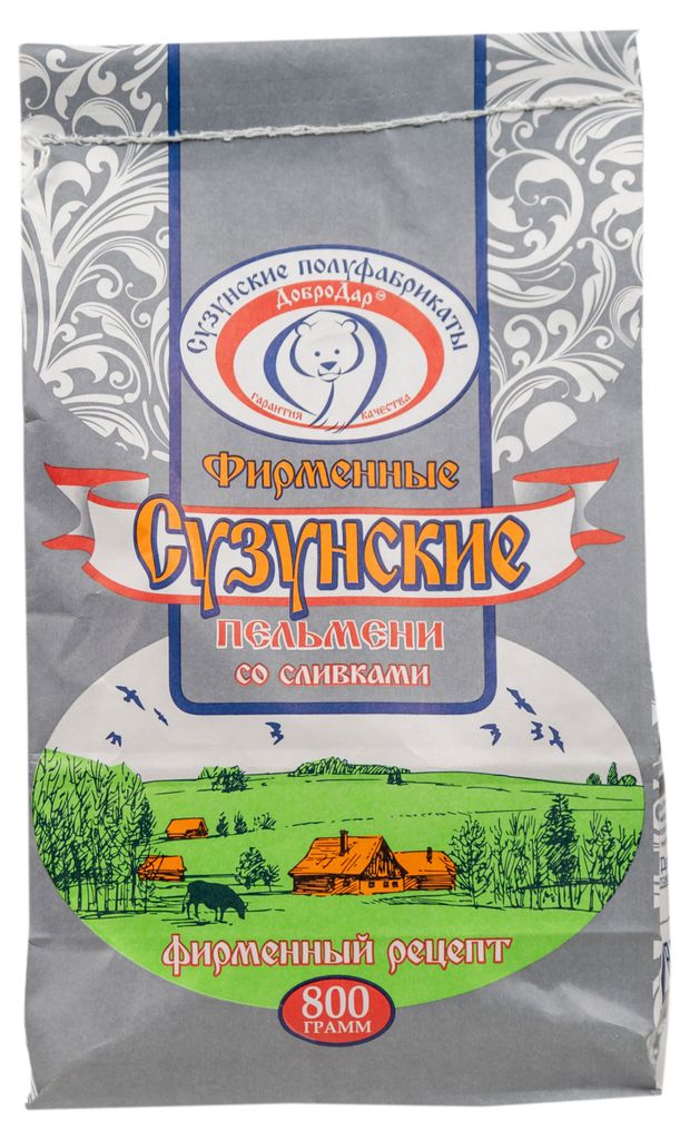 Пельмени Добродар Сузунские фирменные со сливками, 800 г