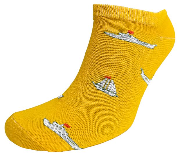 Носки мужские Comandor Корабли желтый, р. 27