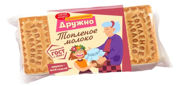 Печенье Томский Кондитер Топленое молоко сахарное, 400 г