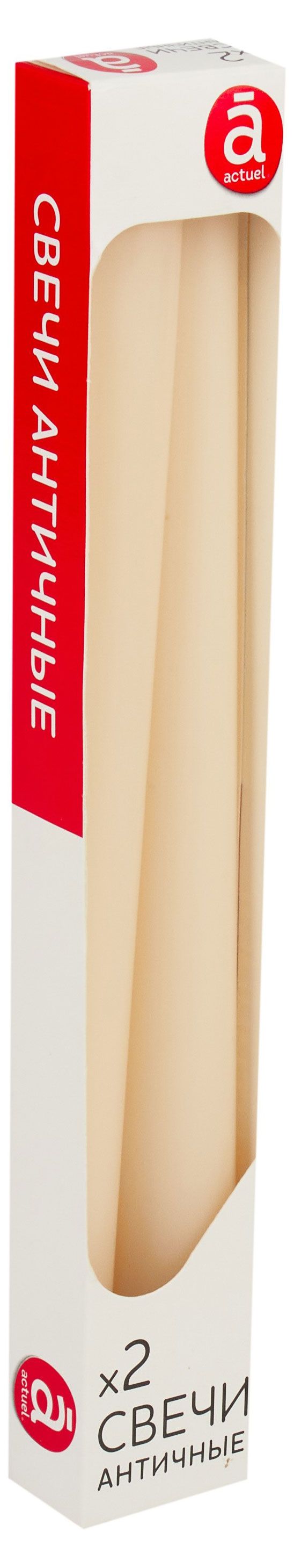 Свечи Actuel Античные слоновая кость, 2 шт
