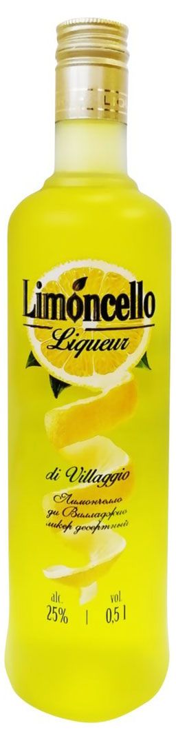 Ликер десертный Limoncello di Villaggio Россия, 0,5 л