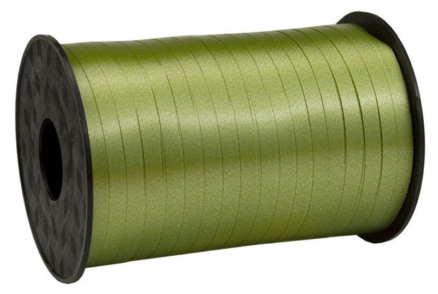 Лента флористическая полипропиленовая зеленая для цветов и подарков 5 мм х 228 м, 1 шт