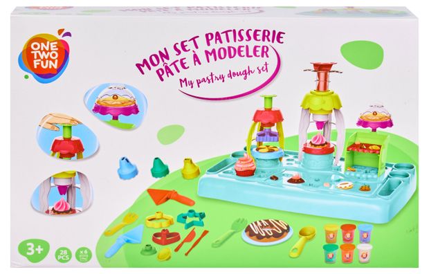 Набор для лепки ONE TWO FUN, 28 предметов