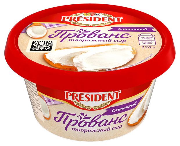 Сыр-мусс творожный President Прованс сливочный 62 БЗМЖ 120 г 130₽