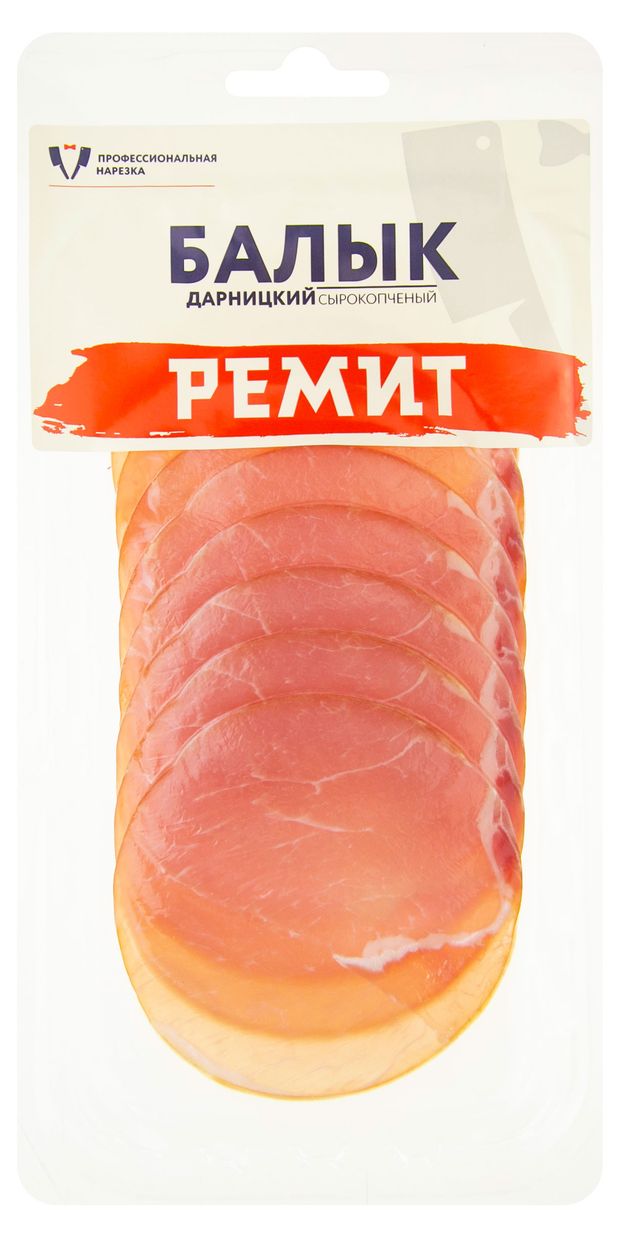 Балык свиной сырокопченый Ремит Дарницкий нарезка,100 г