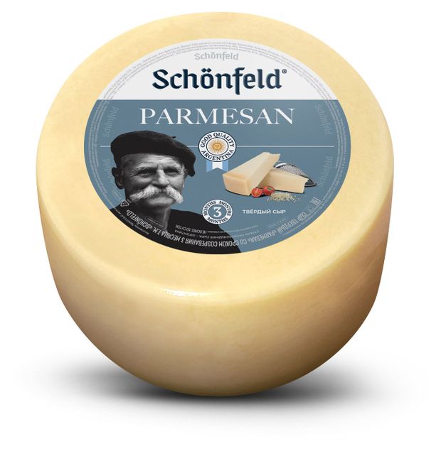 Сыр твердый Schonfeld Parmesan 42 БЗМЖ вес 215₽