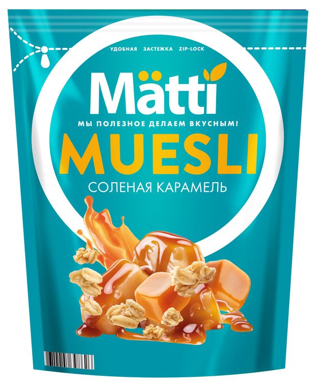 Мюсли Matti Соленая карамель 250 г 110₽