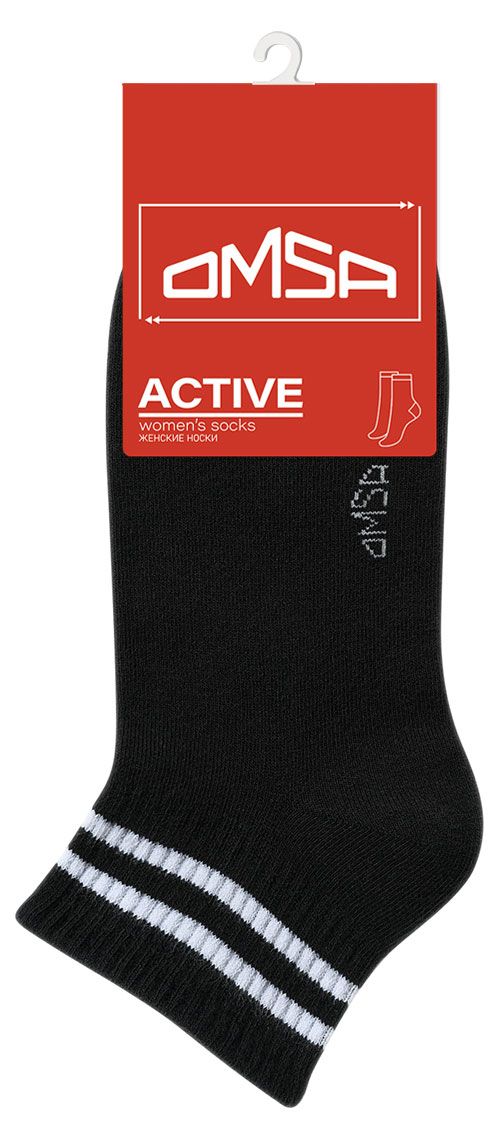 Носки женские Omsa Active укороченные черные, р 39-41