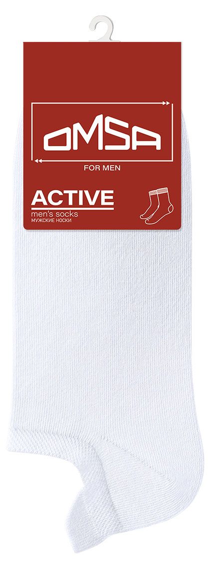 Одежда, обувь и аксессуары  Ашан Носки мужские OMSA for MEN Active укороченные Bianco, р 45-47