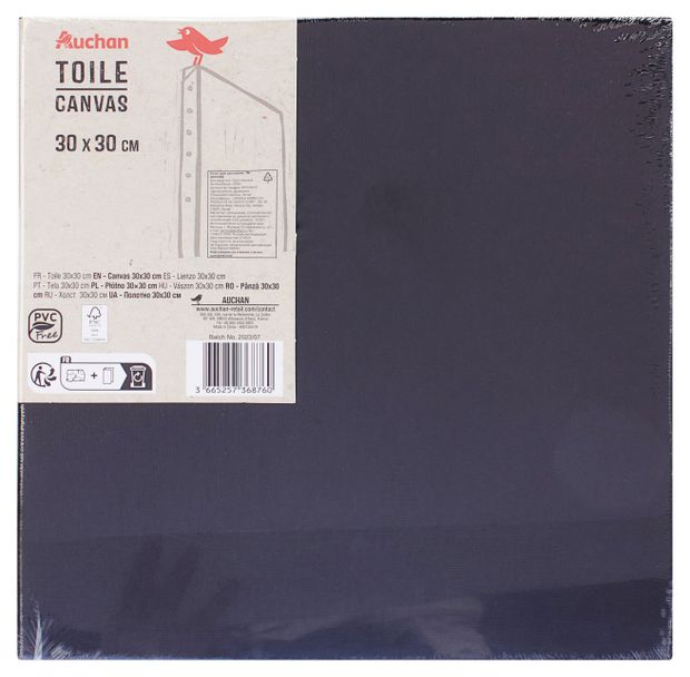 Холст для рисовая АШАН Красная птица черный 30х30 см 200₽