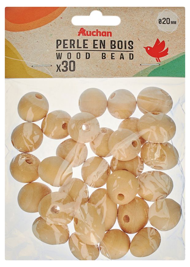 Набор бусин АШАН Красная птица 20 мм 30 шт 100₽