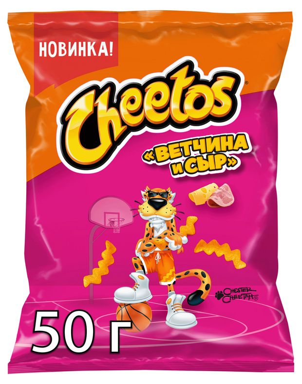 Снеки кукурузные Cheetos Ветчина и сыр 50 г 70₽