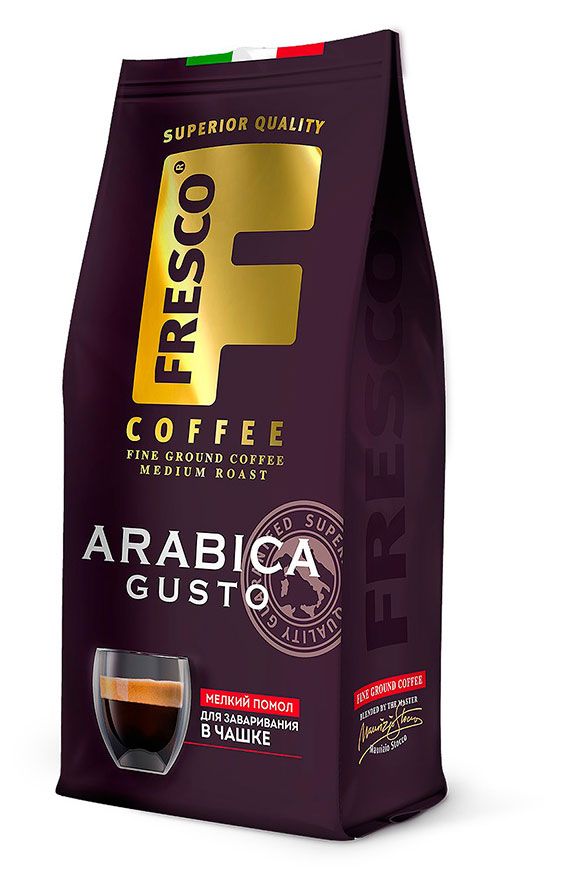   Ашан Кофе молотый Fresco Gusto для чашки, 100 г