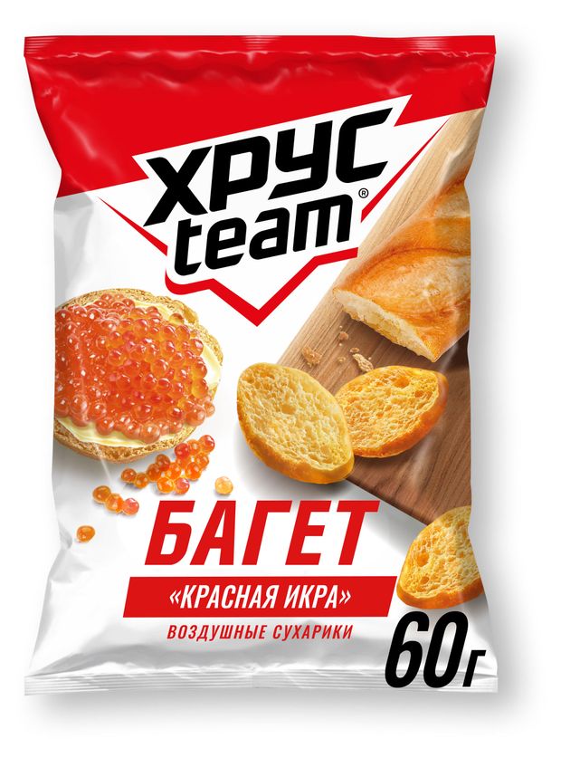 Сухарики Хрусteam Багет Красная икра 60 г 40₽