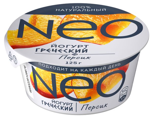 Йогурт греческий Neo Персик 1,7% БЗМЖ, 125 г