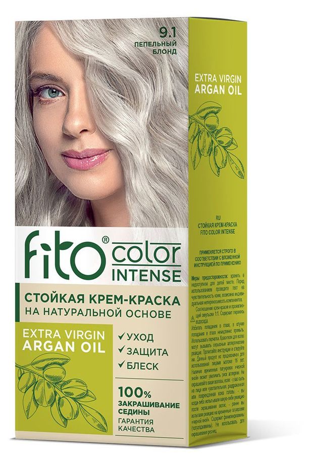 Крем-краска для волос Фитокосметик Fito Color Intense тон 9.1 Пепельный блонд, 115 мл