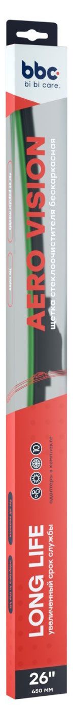 Щетка стеклоочистителя bi bi careR бескаркасная 650 мм 349₽