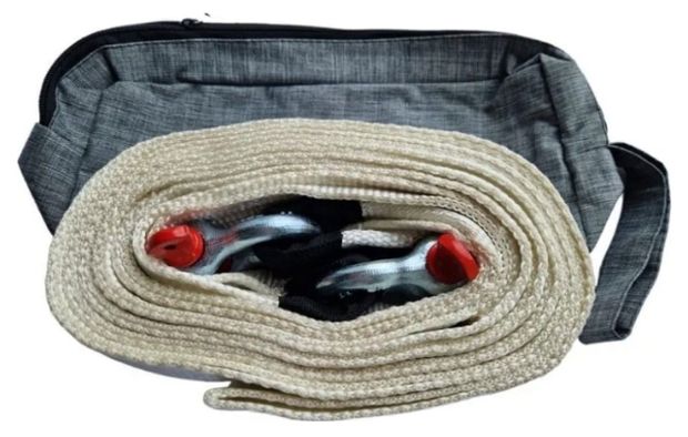 Трос рывковый Avto Vins упругодеформируемый для автомобилей массой до 5000 кг 2 шакла, 5 м