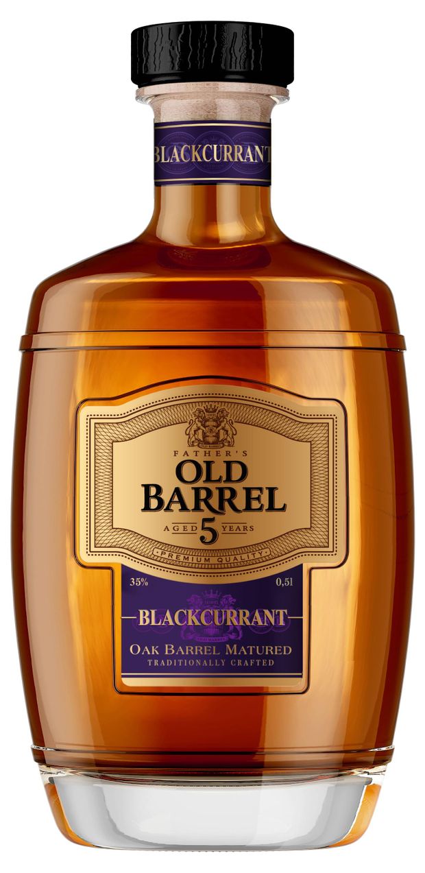 Аперитив на основе коньяка Fathers Old Barrel Blackcurrant 5 лет Россия 05 л 808₽