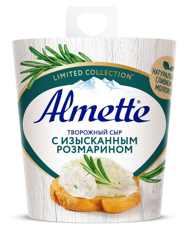 Сыр творожный с розмарином Almette БЗМЖ, 150 г