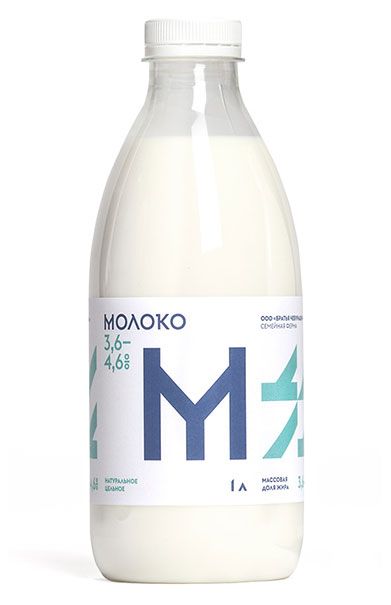 Молоко пастеризованное питьевое Братья Чебурашкины фермерское цельное 3,6-4,6% БЗМЖ охлажденное, 1 л