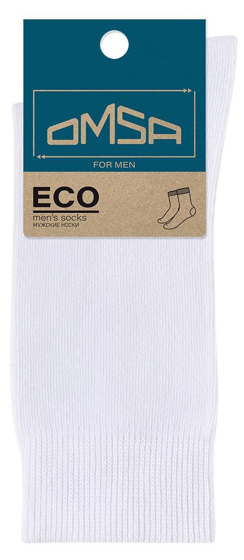 Носки мужские Omsa ECO гладь BIANCO, размер 45-47
