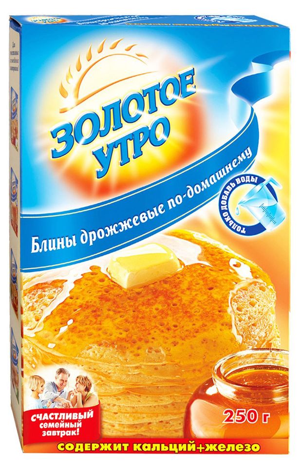 Смесь для выпечки Золотое утро Блинчики дрожжевые по-домашнему 250 г 60₽
