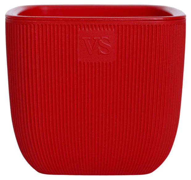 Горшок VipSet Фабио с дренажной системой красный, 4,7 л