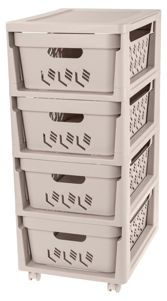 Комод на колесиках Econova Deluxe 4 ящика 300х385х690 мм 2799₽